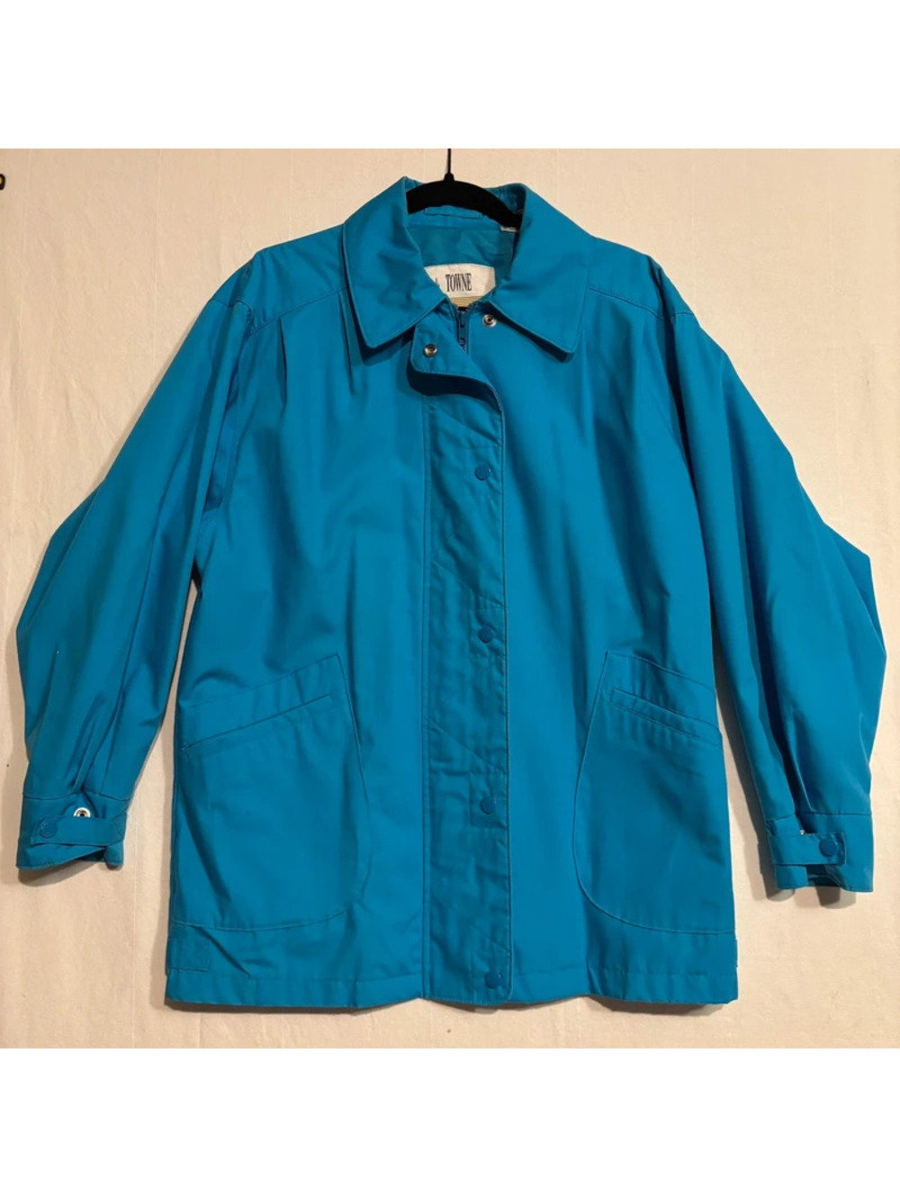 Vintage London Fog Towne Jacket Womens Large Blue Golf Jacket
